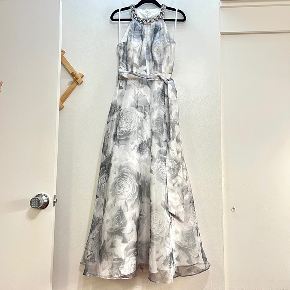 Eliza J Floral Embellished Organza Gown - Picture 2 of 12